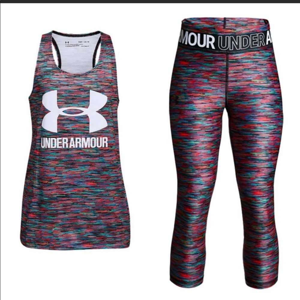 UNDER ARMOUR GIRLS YMD RACERBACK TOP & CAPRI